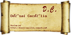 Dósai Cecília névjegykártya